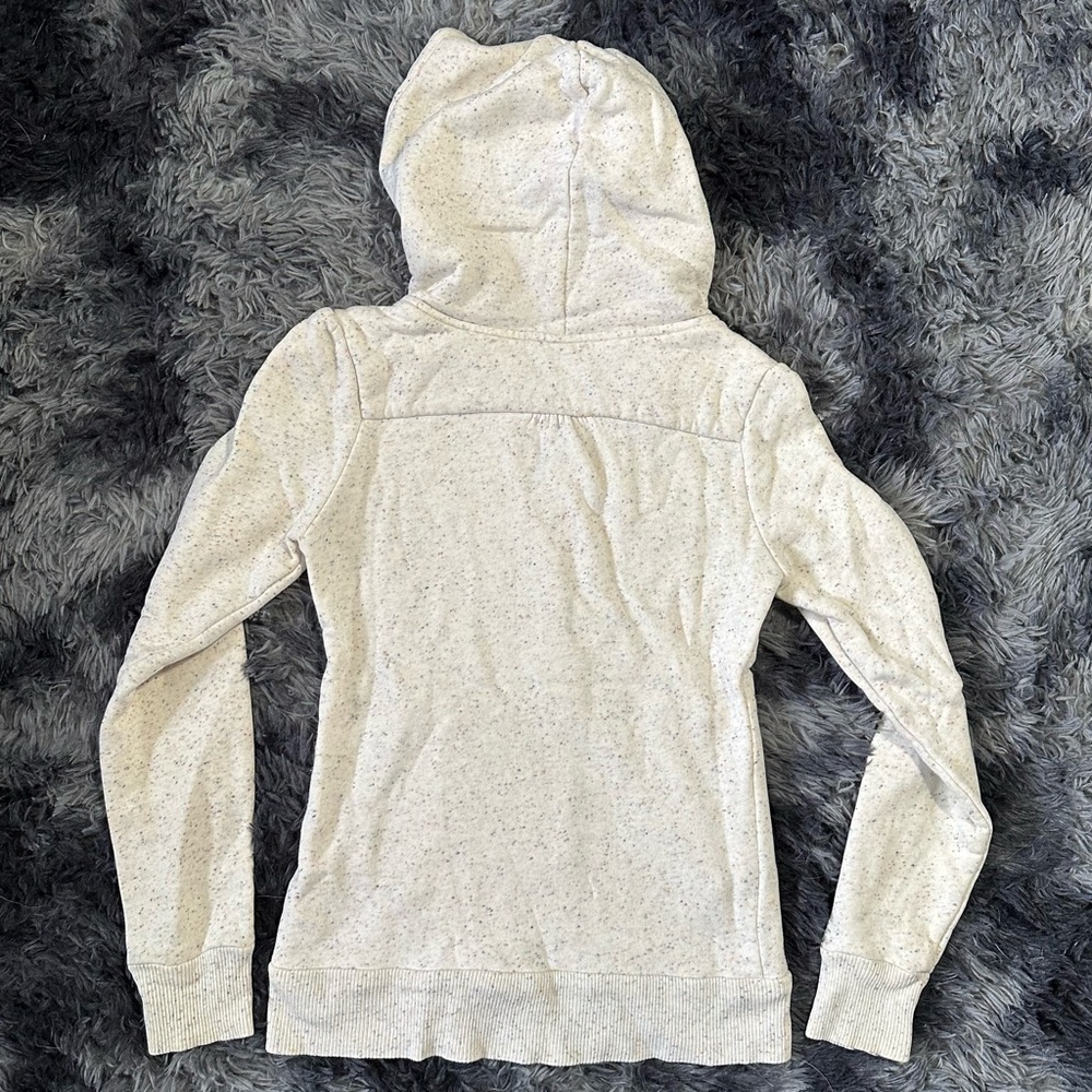 Johnny Cupcakes Cream Speckled Button-Front Hoodie with Blue Logo - Picture 5 of 11
